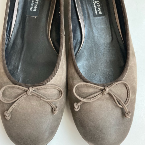 Leather flats Paul Green ballet flats handmade shoes ballet flats bow flats 8.5 - Picture 3 of 7